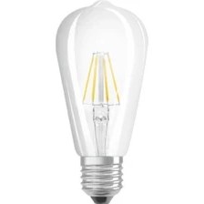 Resim Osram Led Edison Filaman 6,5W Sarı Işık E-27 806lm Ampul 