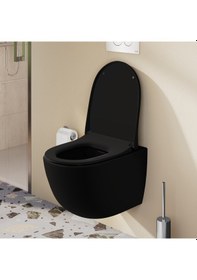 Resim VitrA Sento 130-483R009 İnce Klozet Kapağı Mat Siyah 