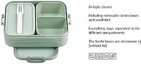 Resim Mepal Bento Lunch Box Take A Break Midi Bölmeli Portatif Yemek Kabı 900 Ml - Nordic black - iskandinav Siyahı 