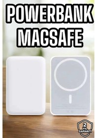 Resim Magsafe Kablosuz Batarya Yüksek Performanslı Manyetik Tasarım Hızlı Şarj Siyah 