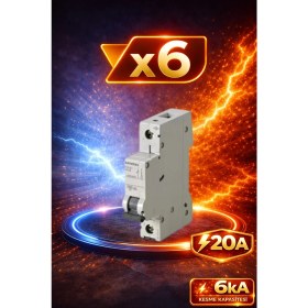 Resim Kondel Aydınlatma Siemens 20A 6ka Otomatik Sigorta 6’lı Paket 