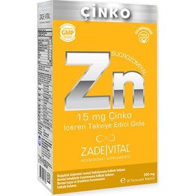 Resim Zade Vital Çinko ( Zinc ) Takviye Edici Gida 30 Yumuşak Kapsül 
