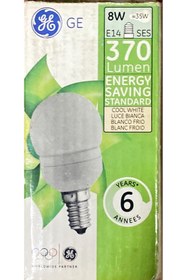 Resim General Electric 8 WATT TASARRUFLU AMPUL / E 14 DUY / DIŞI CAM / GÜN IŞIĞI 