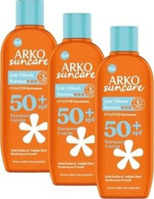 Resim Güneş Bakım Sütü, Spf50+, 200 Mililitre 3 Paketi 