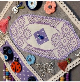 Resim Uretti - Aslı 5776 - 1011 El Yapımı Otantik Nazar Boncuklu Duvar Süsü - Kelebek TEK EBAT 