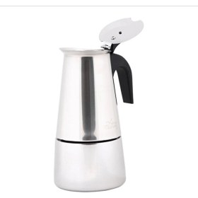 Resim Es Dekor Herhangi Bir Sabah Espresso Kahve Makinesi Paslanmaz Çelik Indüksiyonlu Moka Pot 200ML 1 Adet 