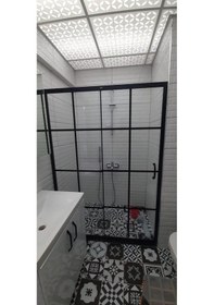 Resim Blackline Luxuryline Siyah İki Duvar Arası Cam Duşakabin H:190 Siyah 