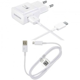 Resim Samsung Tecno Camon 18İ TA20 Micro & Type-C Kablolu 15W Hızlı Şarj Aleti Beyaz (Samsung Türkiye Garantilidir) 