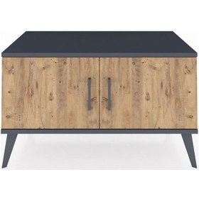 Resim Hyperion Şifonyer 2 Raflı 2 Kapaklı 88x44x48 Antrasit-çam/antrasit Çam/antrasit 