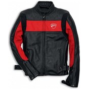 Resim Ducatı Company Jacket Deri Motosiklet Montu 