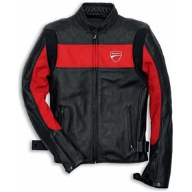 Resim Ducatı Company Jacket Deri Motosiklet Montu 