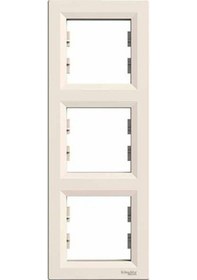 Resim Schneider Asfora Krem Üçlü Dikey Çerçeve 