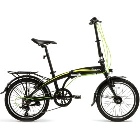 Resim Bisan Fx 3500 20 Jant 7 Vites Siyah Sarı Katlanır Bisiklet 