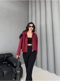 Resim buqre's moda Trend Oversize Kadın Bomber Süet Deri Ceket 