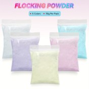 Resim 30g Paket 3mm Peluş Naylon Toz - Yumuşak ve Kabarık Malzeme, DIY Kedi Patisi El İşleri için, Her Mevsim Kullanıma Uygun, Çok Amaçlı El İşi Tozu (Beyaz), Canlı Renkler, Kabartma Dokulu 