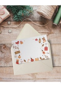Resim Yılbaşı Süsleri Temalı Kartpostal Seti, Yeniyıl, Tebrik, Hediye V 