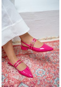 Resim Holly Çift Toka Detaylı Babet Fuşya 