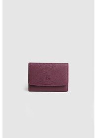 Resim La'Graccio Paris Lagraccio Paris Unisex Nade Hakiki Deri Akardiyon Rfid Korumalı Kartlık Mat Mor 