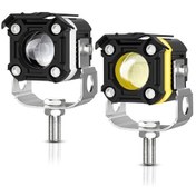 Resim Suofeng 60w Süper Parlak Led Motosiklet Farı, 6000lm Spot Işık - 6000k/3000k, Ip68 Su Geçirmez, 2'li Paket 