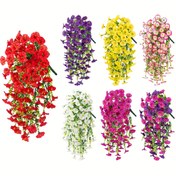 Resim 6 Adet 74.98 cm UV Dirençli Yapay Trompet Çiçekler - Çok Renkli Gerçekçi Asılı Çiçek Dekoru İç/Dış Mekan, Ev, Ofis, Bahçe için - Bakım Gerektirmeyen Tatil ve Mevsimlik Süslemeler (Cadılar Bayramı, Noel, Anneler Günü) | Klasik Çiçek Tasarımı | Dayanıklı Plastik Çiçekler, Asılabilir Yapay Çiçekler 