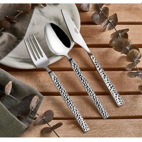 Resim Crystal 18 Parça 6 Kişilik Paslanmaz Çelik Çatal Kaşık Bıçak Seti Kutulu Gümüş 