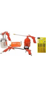 Resim Makro Yapı Makro 5 Parça Havalı Alet Seti Boya Mazot Tabancası Hava Hortumu 