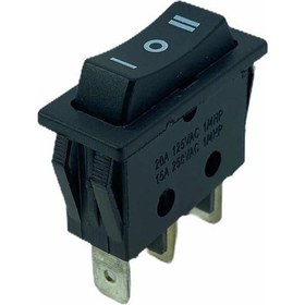 Resim IC-117 Tekli Dar Işıksız Anahtar (On)-Off-(On) 3P Yaylı 
