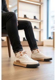 Resim Marcomen Beyaz Hakiki Deri Bağcıklı Erkek Sneaker 152-18111 M Beyaz 