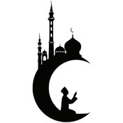 Resim Genel Markalar Cami Silueti (Oto-Motor-Laptop-Duvar-Dekor) (Tip 3) 20 x 42 Cm 