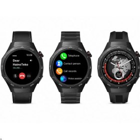 Resim Haino Teko-25 Akıllı Saat Siyah 1 Kasa 3 Değiştirilebilir Kordon AMOLED Ekran Bluetooth Arama IP67 Suya Dayanıklı Uzun Pil Ömrü 