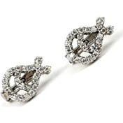 Resim Lale Figürlü Gümüş Minimal Küpe 