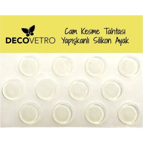 Resim Decovetro Yapışkanlı Silikon Cam Kesme Tahtası Ayağı 18 mm 