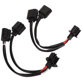 Resim Yunboo 2 Adet H13/9008 Kamyon-pikap Led Far Çevirici Kablosu: Erkek- Dişi Çevirimi, Plug & Play, Dayanıklı Nylon + Bakır Çekirdek 