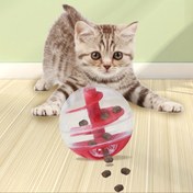 Resim Interaktif Yavaş Besleyici Kedi Oyuncağı - Sızdırmaz Tasarım, Otomatik Yiyecek Dağıtıcı Topu, Canlılık Sağlayan Evcil Hayvan Besleyicisi, Güvenli Plastik Malzeme, Pilleksiz, İç/Dış Mekan Kullanımı, Oyuncul Desen, PetSafe Materyal, Kedi Sahipleri için 