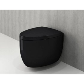 Resim Bocchi Etna Asma Klozet Kapak Dahil Parlak Siyah 1116-005-0128 