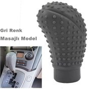 Resim Point Silikonlu Vites Topuzu Kılıfı Gri Renk Oval Üniversal Ithal (532227035) 