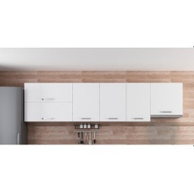 Resim Minar 295 Cm Mutfak Dolabı Beyaz 295-B7-Üst Modül Beyaz 
