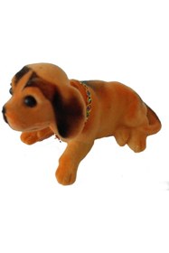 Resim Neler Geldi Neler 3 Adet Birlikte Set - Araç Torpido Üstü Kafa Sallayan Köpek Seti 14X7X7 cm Kahverengi Beyaz Turuncu 