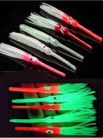 Resim Eagenset Fosforlu Glow Silikon Kalamar Yapay Yem 9 cm 5 Adet 