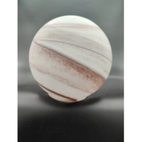 Resim Glob Avize Camı.beyaz-Kahverengi Renkte,desenli (ÇAP:15.00cm-DUY YUVASI:7.00cm) 