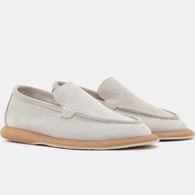 Resim Maegan Kadın Taş Gerçek Süet Deri Loafer Taş 