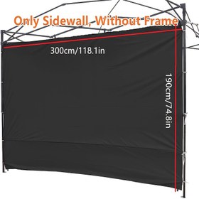 Resim 1 adet 3m Siyah Oxford Bez Tente Yan Duvar, Kamp, Piknik ve Açık Hava Aktiviteleri için Taşınabilir ve Kolay Kurulumlu Sığınak, 30+ Rüzgar Koruma, Su Geçirmez, Düz Renk, Çadır Dahil Değil, Kamp Aksesuarı 