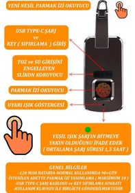 Resim 14"-15,6" İnç Laptop Sırt Çantası Yeni Nesil Parmak İzi Okuyucu Kilit Sistemli Anti Hırsızlık Siyah 