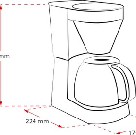 Resim Melitta Easy - Çıkarılabilir döner filtreli kahve makinesi, cam sürahi ve damlama durduruculu filtre kahve makinesi, 10 fincana kadar kahve için, siyah - cam sürahi / Siyah 