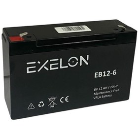 Resim Exelon EB12-6 6V 12A Bakımsız Kuru Akü 