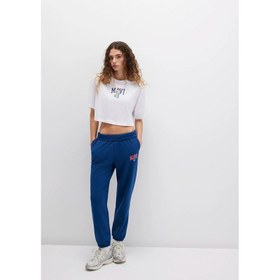 Resim Mavi Logo Baskılı Kadın Eşofman Altı (M1010757-82625) 