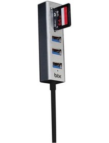 Resim Bix BX04HB USB 3.0 Kart Okuyucu ve 3 Portlu Çoklayıcı Hub 