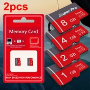 Resim 2 adet Yüksek Hızlı Flaş Mikro SD Kartları, A1/C10/U3, TF/SD Hafıza Kartı Seti, 8GB, 4GB, 2GB, 1GB, 512MB, 256MB, 128MB, 64MB, Akıllı Telefon, Tablet, PC, Araba Ses Sistemi, Oyun Konsolu için 
