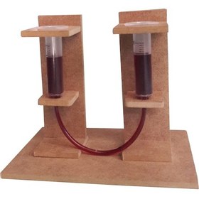 Resim Ece Su Terazisi Bileşik Kaplar Deney Seti Demonte 