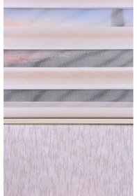 Resim Gri Kendinden Desenli Etek Dilimsiz Ds 11714-v5 Zebra Stor Güneşlik Perde 